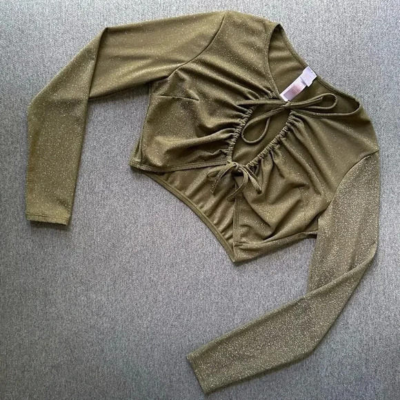 Savage X Fenty Sleep & Shine Long Sleeve Crop Large - Picture 1 of 7